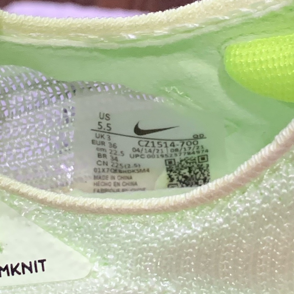 New Nike Air Zoom Alphafly Next% Barely Volt/Black-Hyper Orange Women’s US 5.5 - Picture 13 of 14